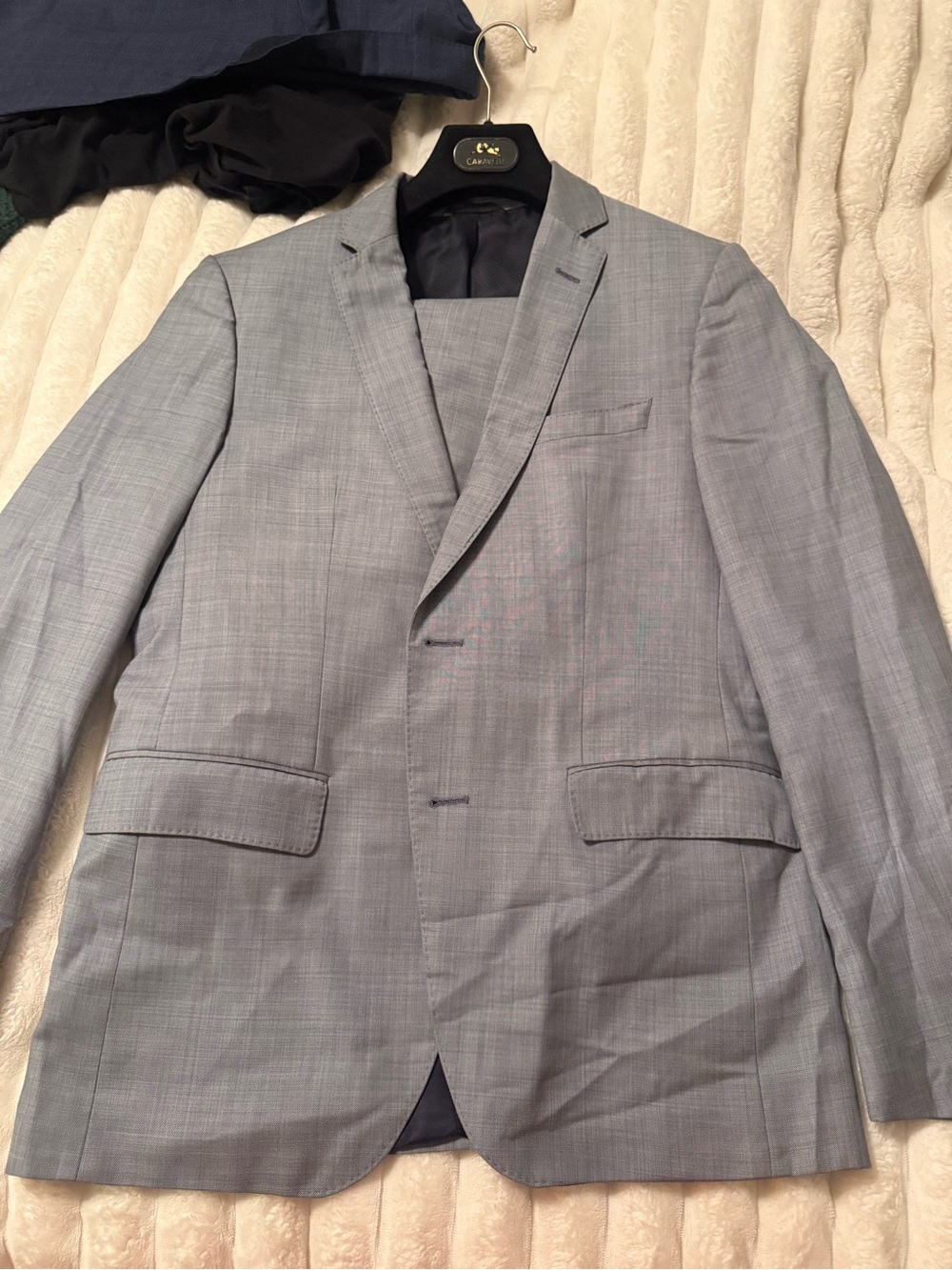 Hugo Boss Slim Fit Light Gray Men's Two-Button Suit Jacket